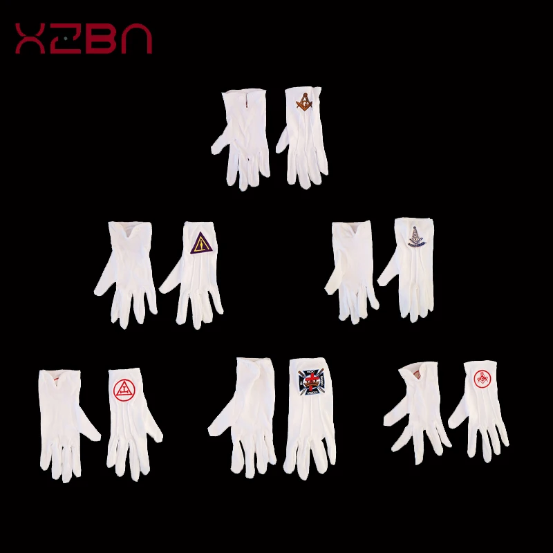Masonic Gloves White Glove Mason Freedom Regalia Freemasonry Customized