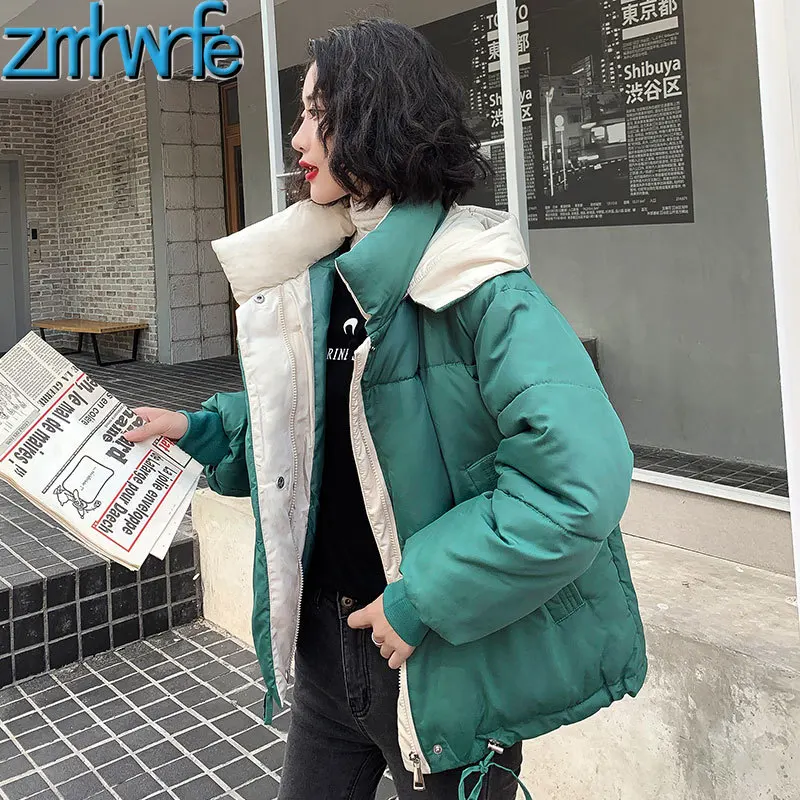 Распродажа, новые зимние женские парки из полиэстера, корейская мода, однотонная прямая куртка с капюшоном, повседневные женские пальто, большие размеры, свободные