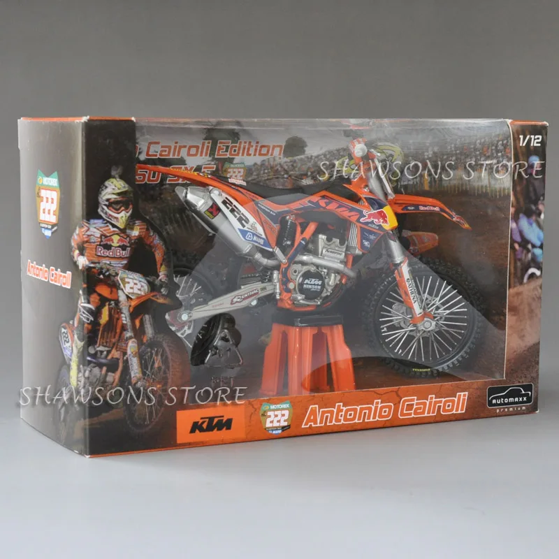 Литые игрушечные модели Automaxx 1:12 KTM 350 SX-F № 222 Байк миниатюрный мотоцикл Реплика
