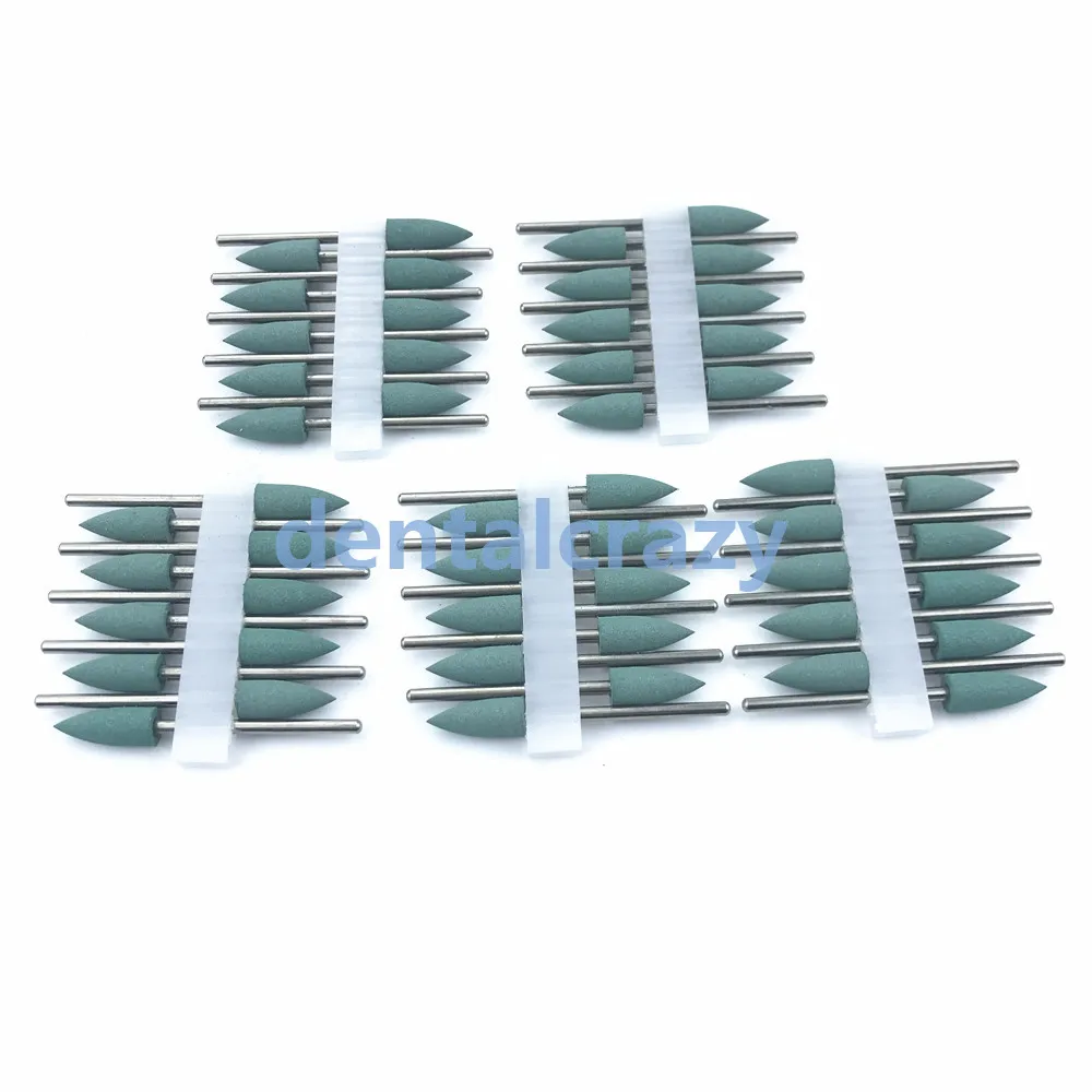 50pcs green Стоматологическая Смола боры 2,35 мм стоматологическая силиконовая резина Полировка Боры - Цвет: 50pcs green