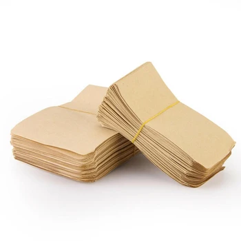 

100PCS 12*20cm Seed Kraft Paper Bag Envelopes Mini Packet Seeds Beads Storage Bag Grow Bags Custom Stamps Stickers