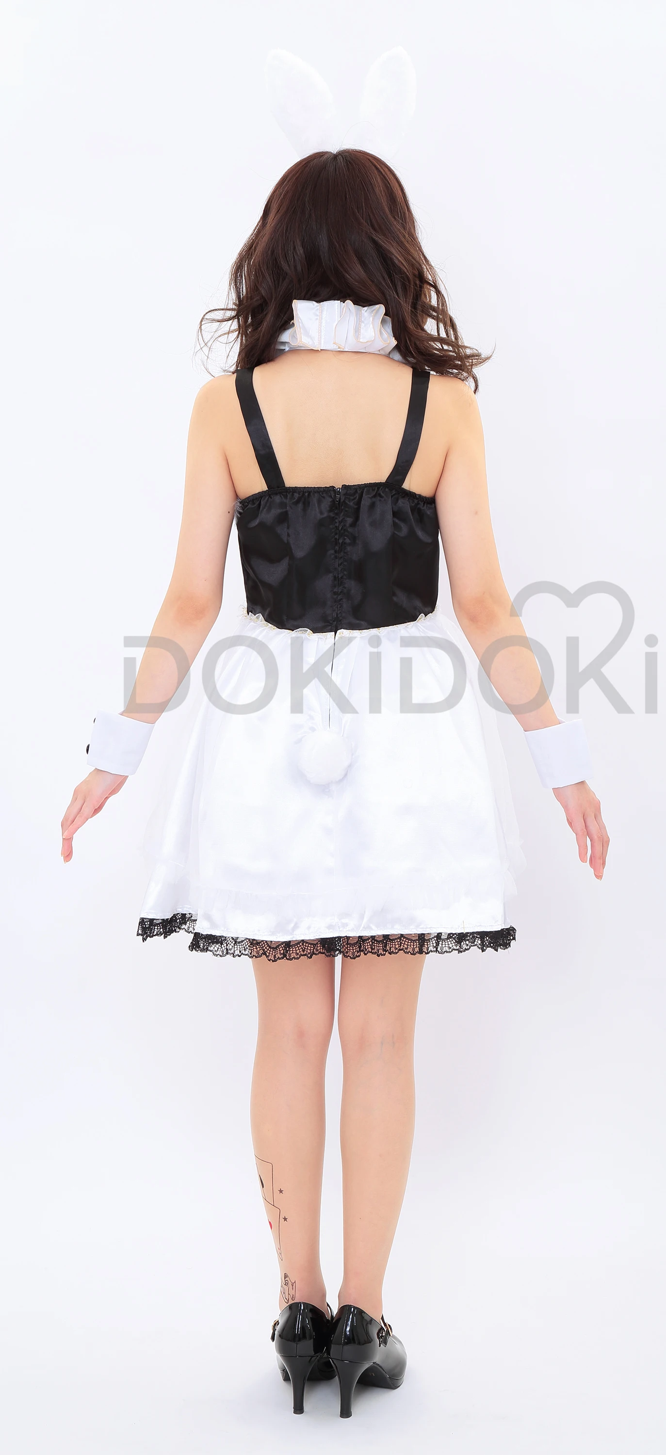 DokiDoki Хэллоуин Косплей Костюм для женщин кролик Девушка Платье милое белое платье для женщин Хэллоуин Косплей Костюм