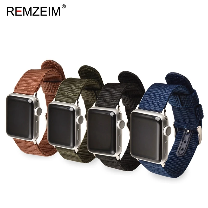 Ремешок нейлоновый для наручных часов Apple Watch Band 42 мм 38 спортивный браслет Series