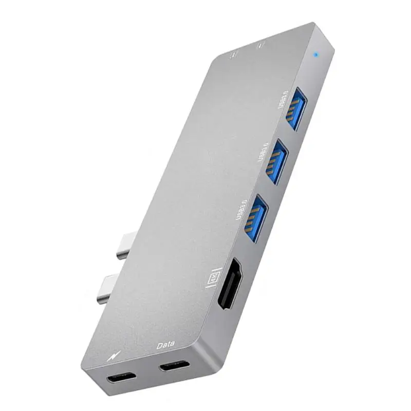 8 в 1 двойной USB C концентратор 3xUSB3. 0+ HDMI+ USB-C PD+ TF карта+ USB-C адаптер для передачи данных
