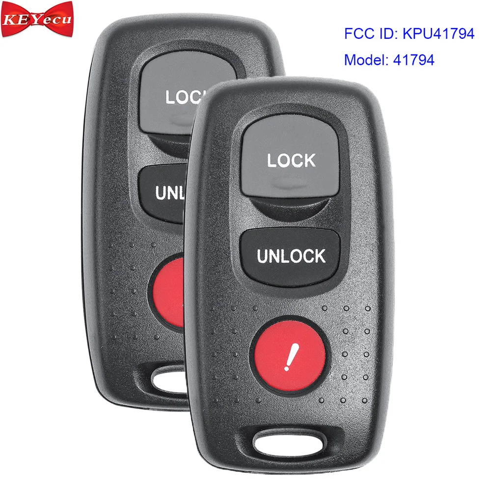 KEYECU 2pcs for Mazda 3 2007 2008 2009 Remote Control Car Key Fob FCC ID: KPU41794 Model#41794 | Автомобили и мотоциклы