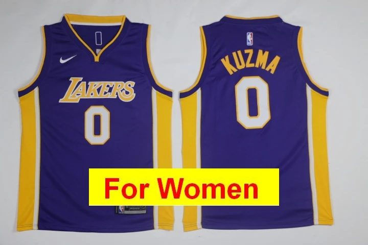 LeBron James Lonzo Ball Кайл Kuzma Brandon Ingram Kobe Bryant баскетбольные майки - Цвет: Золотой