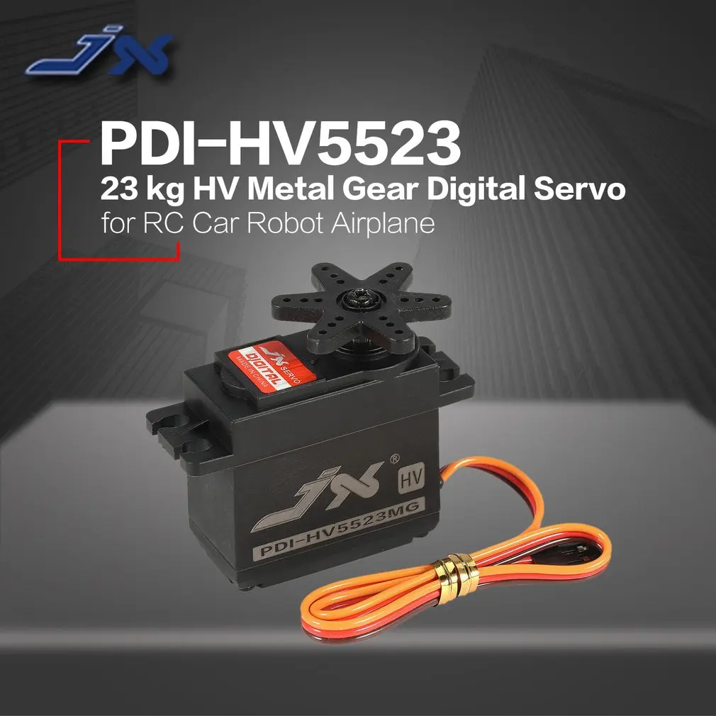 JX PDI-HV5523 HV High Voltage Metal Gear Digital Core Servo with 23kg High Torque for RC Car Robot Airplane Aircraft Drone DIY