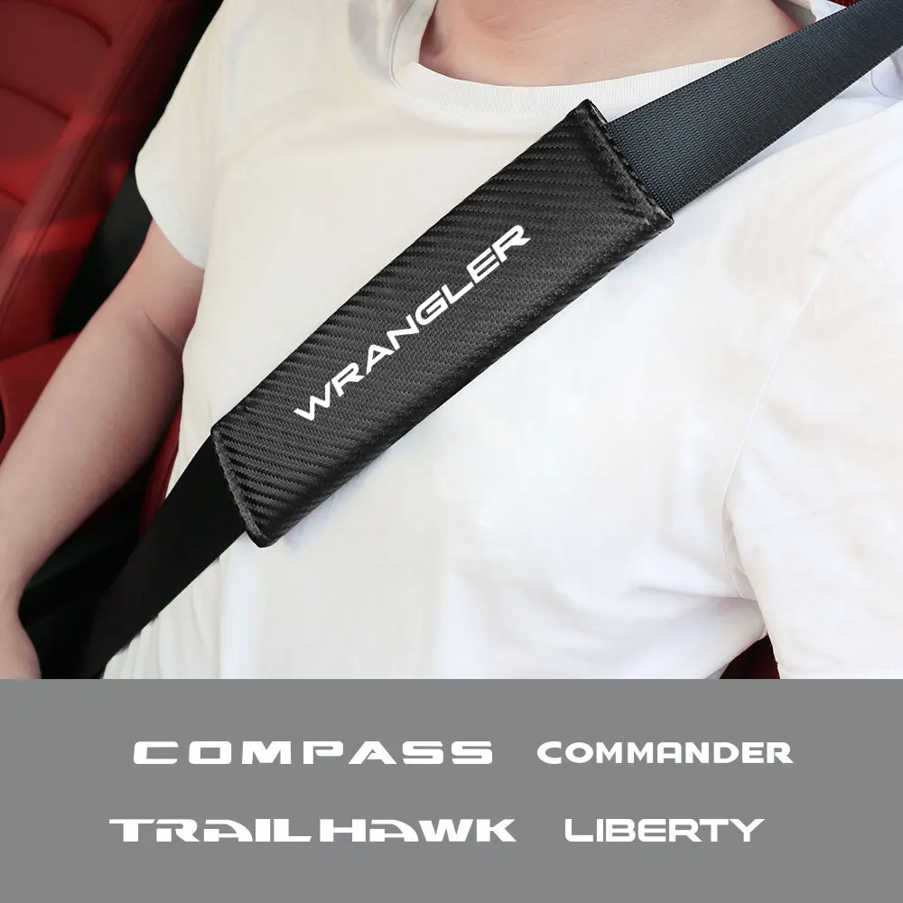2pcs Car Seat Belt Shoulder Pad Cover For Jeep Cherokee Commander Compass Liberty Patriot