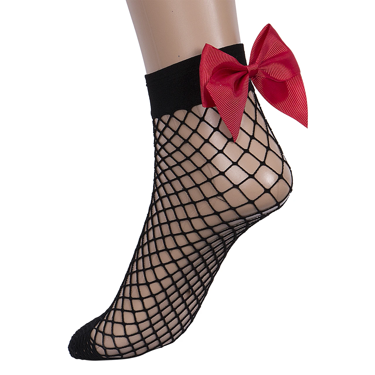 1 пара, сетчатые носки для маленьких девочек, винтажные короткие кружевные носки в сеточку с бантиком и сеткой, модные летние носки, распродажа, один размер - Цвет: women red