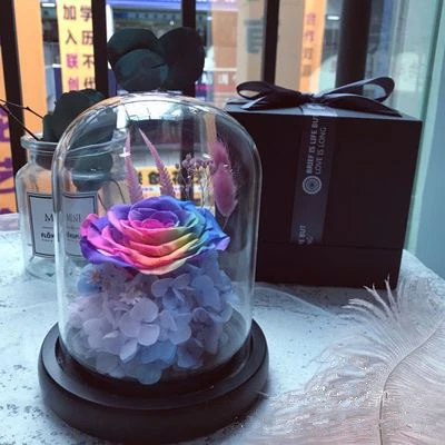 Красота и чудовище сохраненный свежий цветок подарок на день Святого Валентина