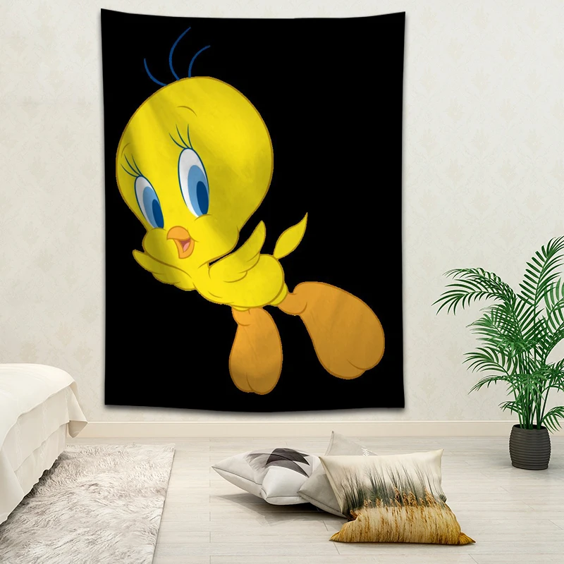 Hot Sale Custom High Quality Tweety Bird Wall Hanging HD Landscape 3D Printing Digital Home Decoration Tapestry | Дом и сад
