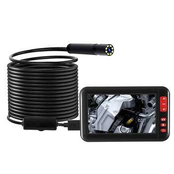 

Industrial Endoscope with Screen 4.3 Inch 1080P 8MM Lens Screen Detection Endoscope Camera Waterproof Pipe Mirror with 5 M Cable