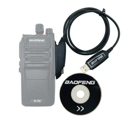 Waterproof Original Baofeng USB Programming Data Cable with CD Software for Walkie Talkie UV9R A-58 UV-9R Plus BF-9700 UV 9Rplus