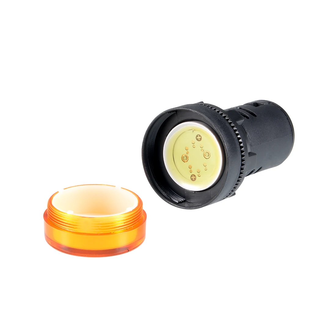 uxcell 2Pcs AC 220V Indicator Lights, Blue+Yellow LED, Flush Panel Mount 7/8" 22mm