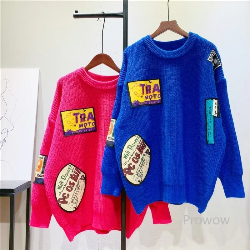 

Long Oversized Sweater Women Irregular Patchwork Pullover Sweater 2021 Autumn Winter Lazy Oaf Jumpers Fashion Loose Sweater