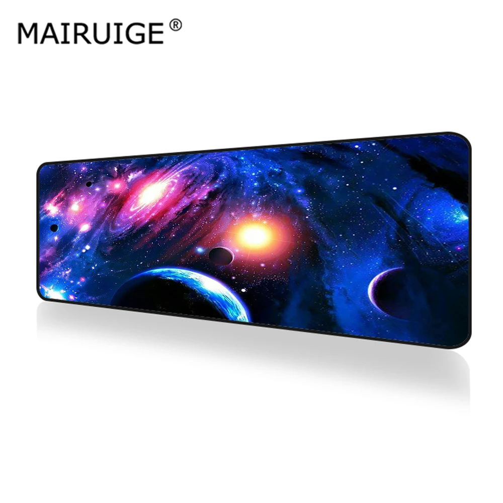 

Beautiful Outer Space Large Gaming Mouse Pad Computer Table MousePad Locking Edge Rubber Gamer Big Desk Mat 80x30cm/90x40cm