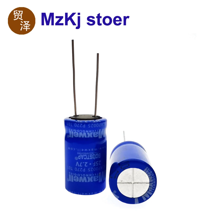 5pc 2.7v 25f New Original Usa Maxwell 2.7v25f Super Capacitor Bcap0025 P270 T01 16x27.5mm