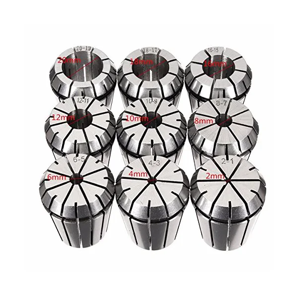 New-9pcs ER32 пружинный станок для станка с ЧПУ зажимные Гравировальный станок и токарные станки инструмент 2/4/6/8/10/12/16/18/20 мм