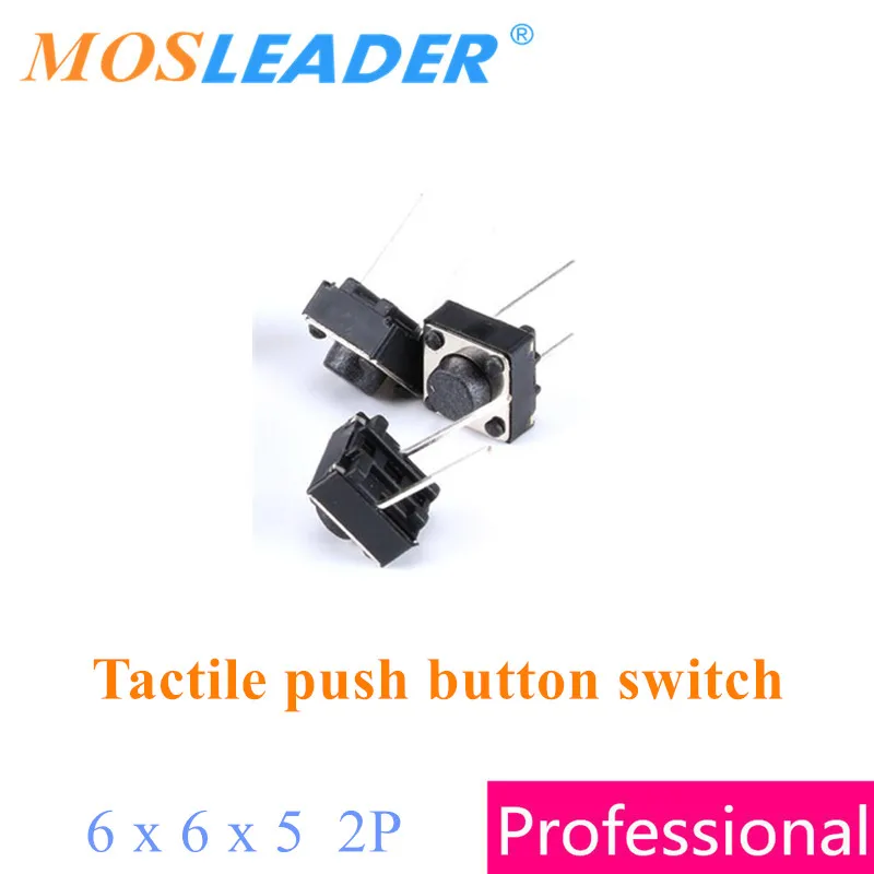 Mosleader 6x6x5 1000 шт. 2P в середине 6*6*5 тактильные кнопочные Переключатели DIP сделано