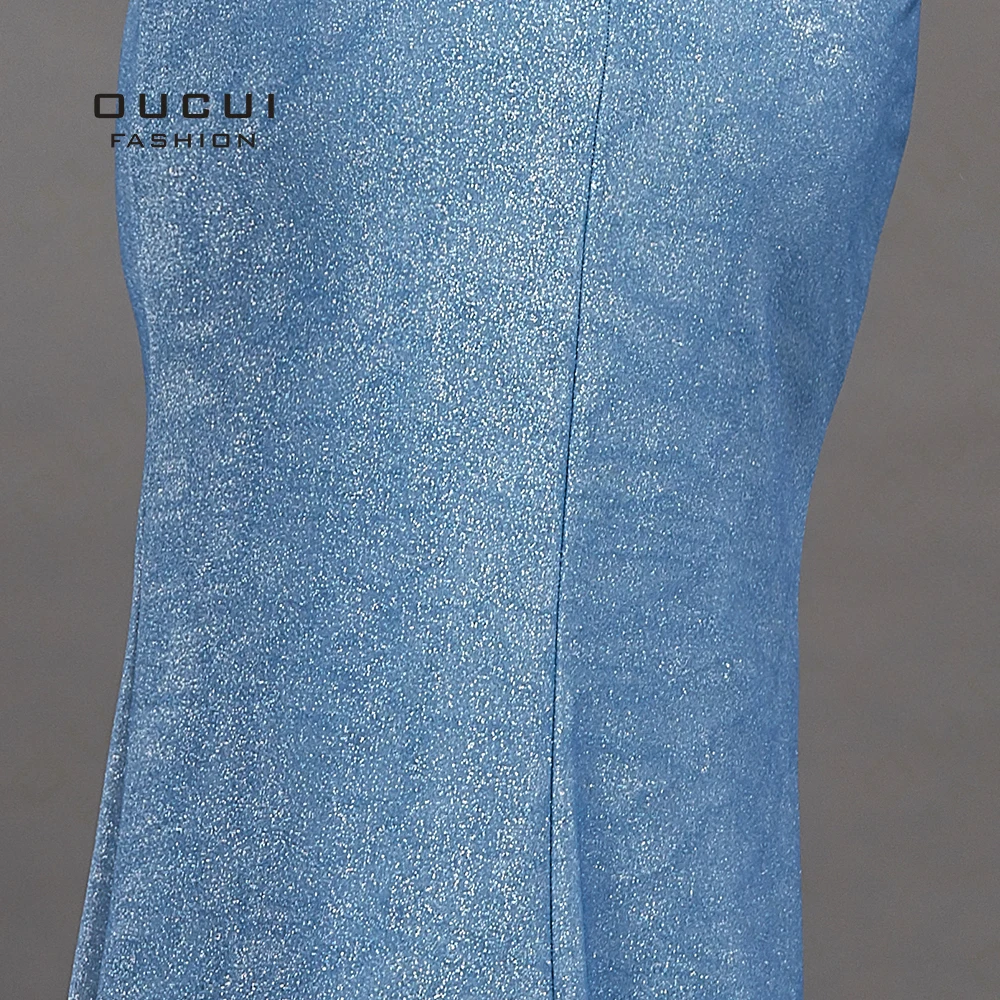 Женское вечернее платье с сапфировым принтом длинное без рукавов перекрестной