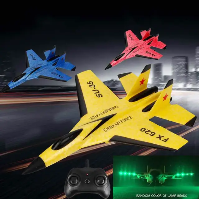 Hot SU-35 RC Remote Control Airplane 2.4G Remote Control Fighter Hobby Plane Glider Airplane EPP Foam Toys RC Plane With Light 2
