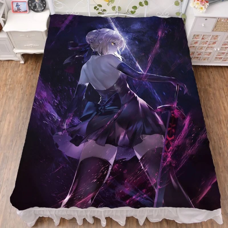 March обновление японского аниме Fate/Grand Order Fate/EXTELLA сексуальная девушка кровать молочное волокно лист и одеяло летнее одеяло 150x200 см - Цвет: fate99