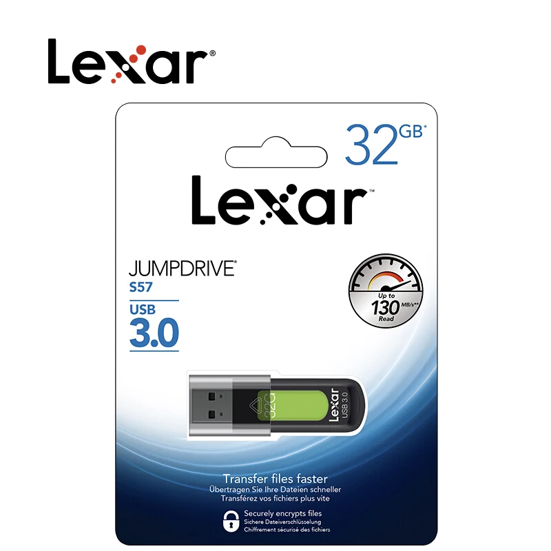 LEXAR USB флеш-накопитель S57 флеш-накопитель 256 ГБ 128 ГБ 32 ГБ 64 г флеш-накопитель USB 3,0 карта памяти USB диск для ПК MAC