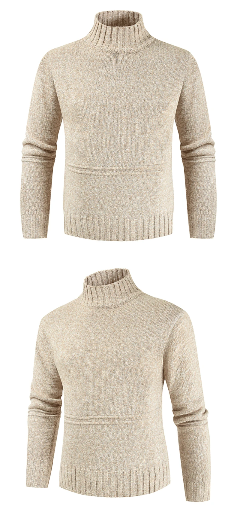 Бренд снежинка свитер для мужчин 2019 зима мода сплошной Водолазка пуловер тонкий вязаный теплый свитера цвета Омбре эластичная мужская