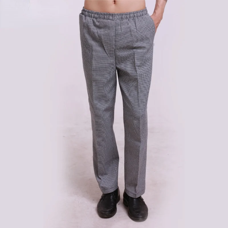 Black Chef Pants Restaurant Kitchen Staff Work Wear Trousers Loose Chefs Clothing Cooking Kitchen Clothes for Men