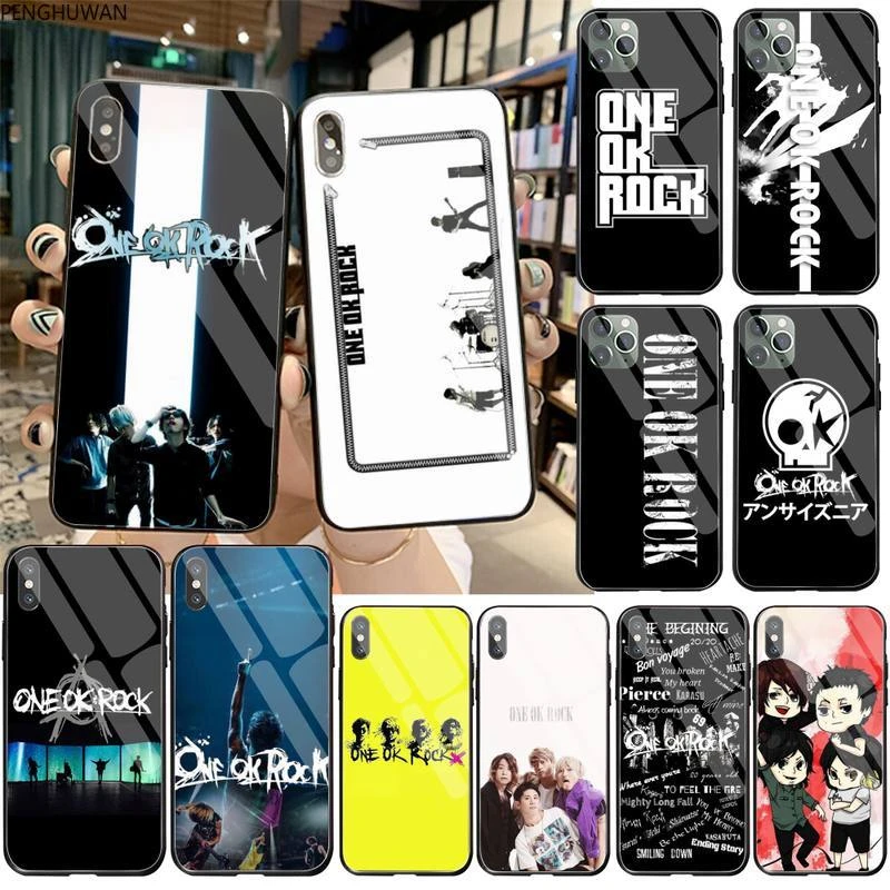 Penghuwan One Ok Rock Soft Rubber Phone Cover Tempered Glass For Iphone 11 Pro Xr Xs Max 8 X 7 6s 6 Plus Se Case Phone Case Covers Aliexpress