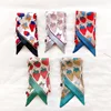 KOI LEAPING aesthetic Strawberry long silk scarf female multi-function decorative scarf headband tie wrist strap bag belt 1