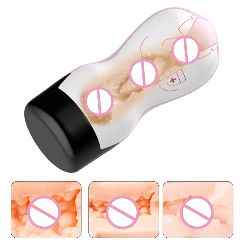 Male Masturbation Artificial Vagina 3D Deep Throat Realistic Oral Vagina Sex Toy For Man Manual Vibrator Intimate Goods