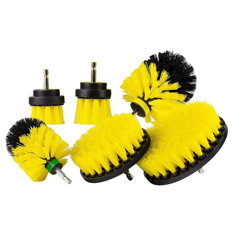 

Drill Brush Attachment Set - Power Scrubber Brush Cleaning Kit - All Purpose Drill Brush- Fits Most Drills - Power Scrubber Clea