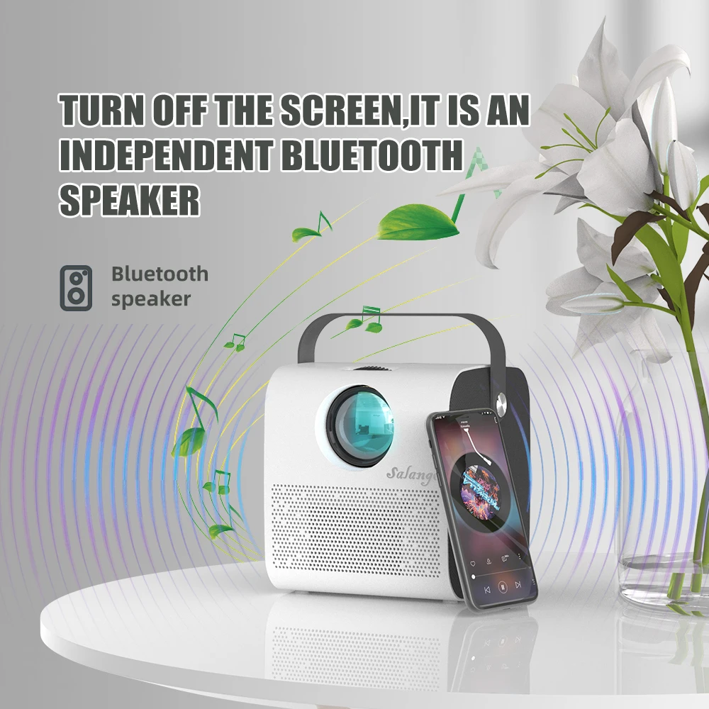 Salange P52 Mini Projector, Native 1280*720P 3000 Lumens Projetor, Support Full HD 1080P LED Proyector , 3D Beamer Home Theater