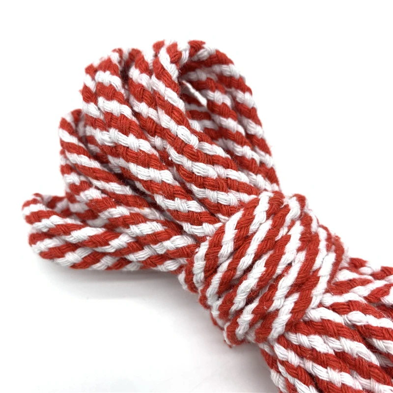 5yards/Lot 6mm Cotton Rope Craft Decorative Twisted Cord Rope For Handmade Decoration DIY Lanyard Ficelles Couleurs Thread Cord cotton rope