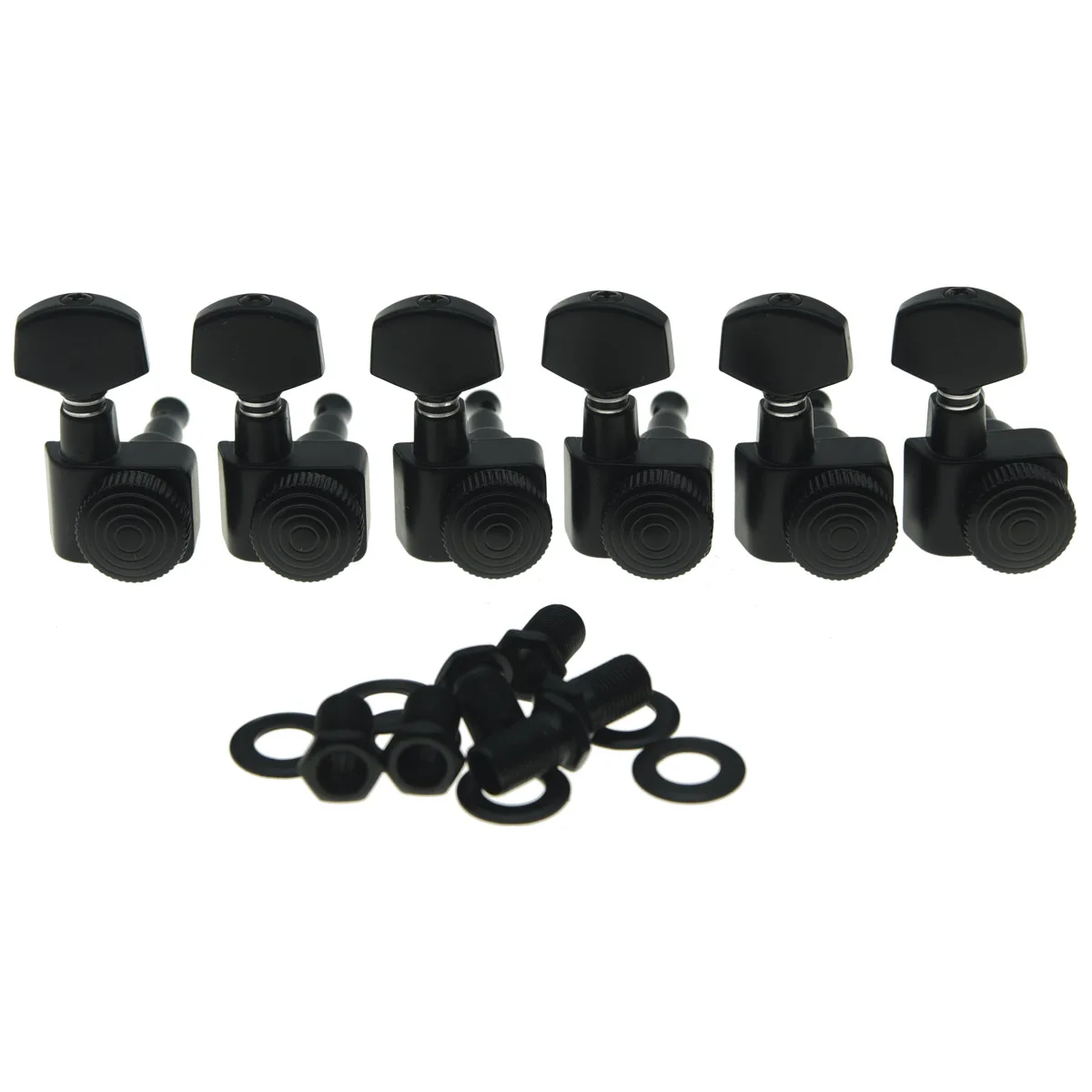 

KAISH Black 6 Inline 2 Pin Locking Tuning Keys Pegs Tuners Fits USA ST TL