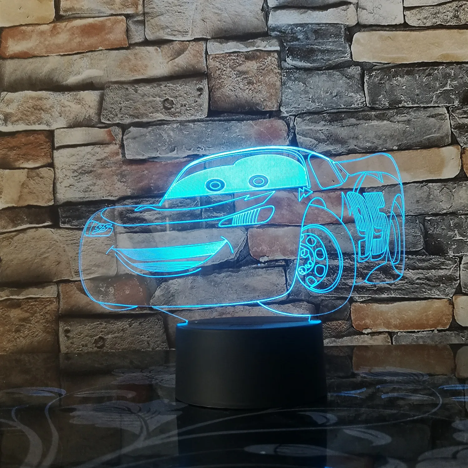Kinglchip, Спортивная 3d лампа для автомобиля, 7 цветов, меняющий 3d светильник, светильники с сенсорным пультом, 3d Led, маленький светодиодный ночник, Детский Светильник