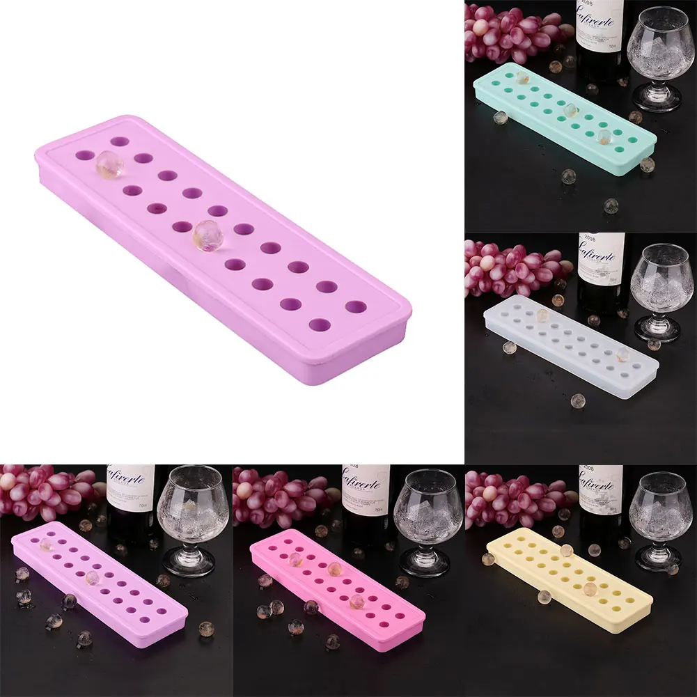 Mould Molds 20 Hole Molds Mold Tray Ice Mould DIY Bar Party Supplies 5 Colors Sphere Drinking Silicone Maker Summer Whiskey