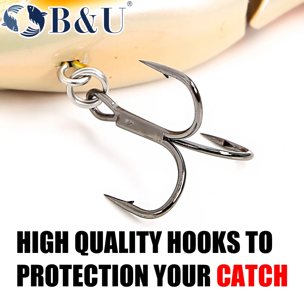 B&U 120mm Vibration Wobblers Fishing Lure Lipless Crankbaits Sinking Hard Bait Plastic Artificial VIB Bait Bass Fishing Tackle