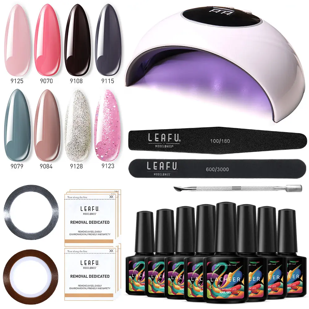 Lacheer 16Pcs/Lot 24W Nail Lamp Gel Polish Set Soak Off UV/LED Fast Dryer Led Art Manicure With Tools Kits | Красота и здоровье