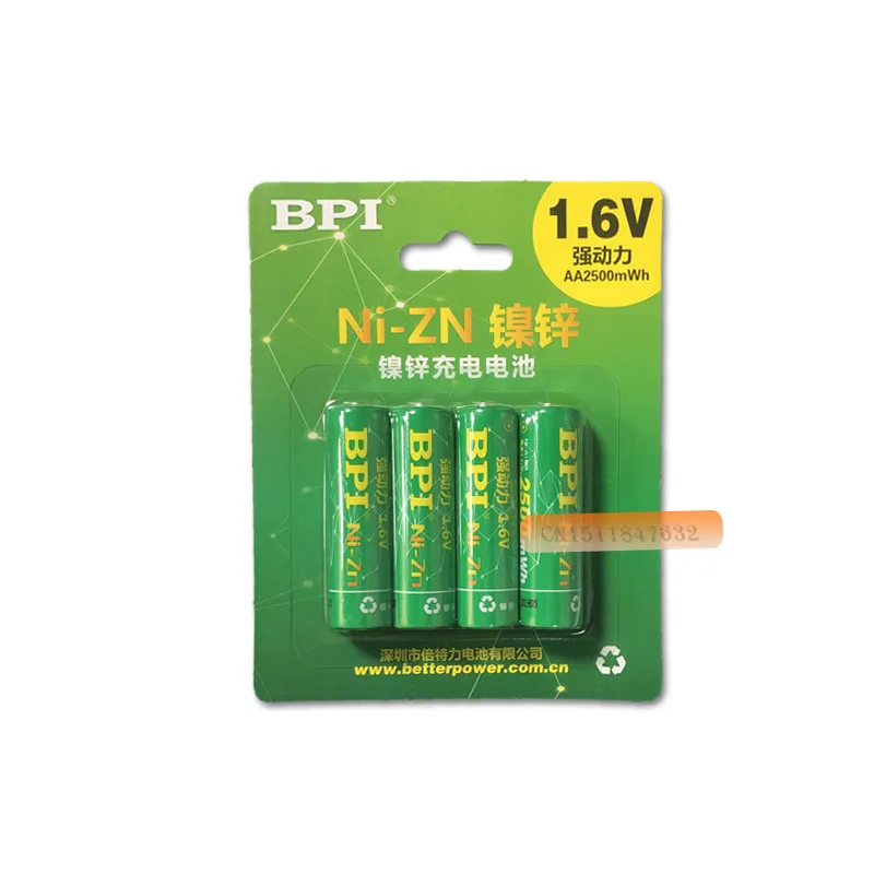 4 шт., BPI NiZn1.6V AA 2500mWh, аккумуляторная батарея Powergenix+ NiZn, зарядное устройство, набор высокого напряжения для высокого сливного использования