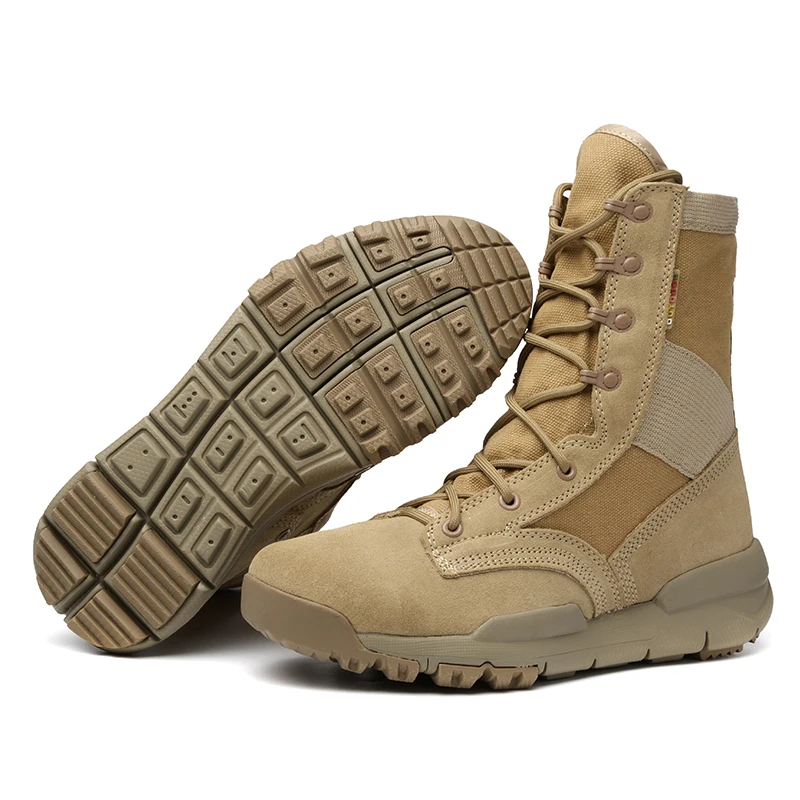 Anti-sand Combat Military Boots Men Outdoor Travel Climbing Hiking Shoes Mens Shockproof Waterproof Army Desert Tactical Boots
