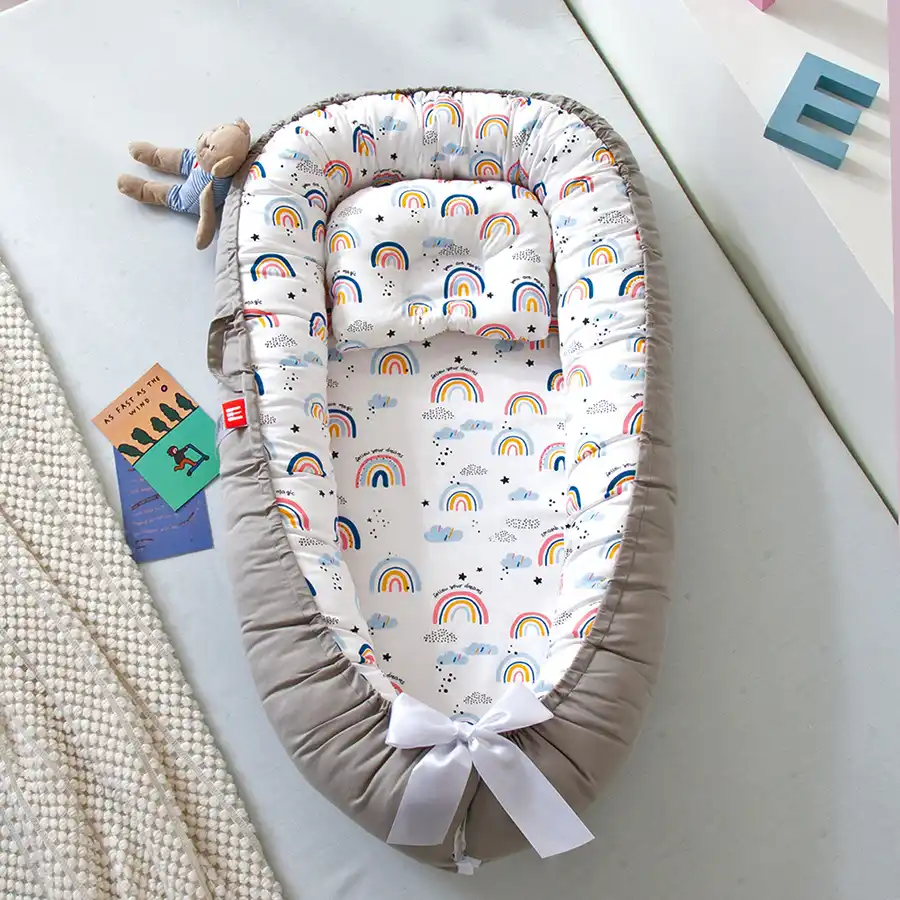Lit Nid Pour Nouveau Ne Berceau Portable De Voyage Transat Pour Bebe Couffin Avec Coussin D Oreiller Aliexpress