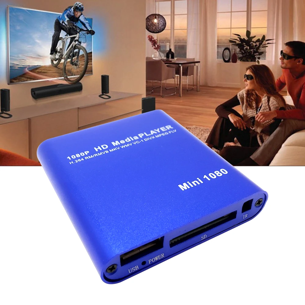 Full HD 1080P HDD мультимедиа плеер USB внешний медиаплеер с HDMI SD медиа tv Box Поддержка MKV H.264 RMVB WMV HDD плеер