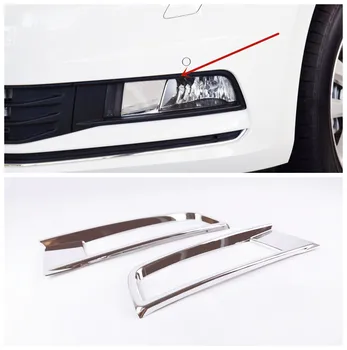 

For VW Touran 2016 ABS Chrome Car front fog lamp Light Cover Trim Car Garnish Stickers Styling Accessories 2pcs