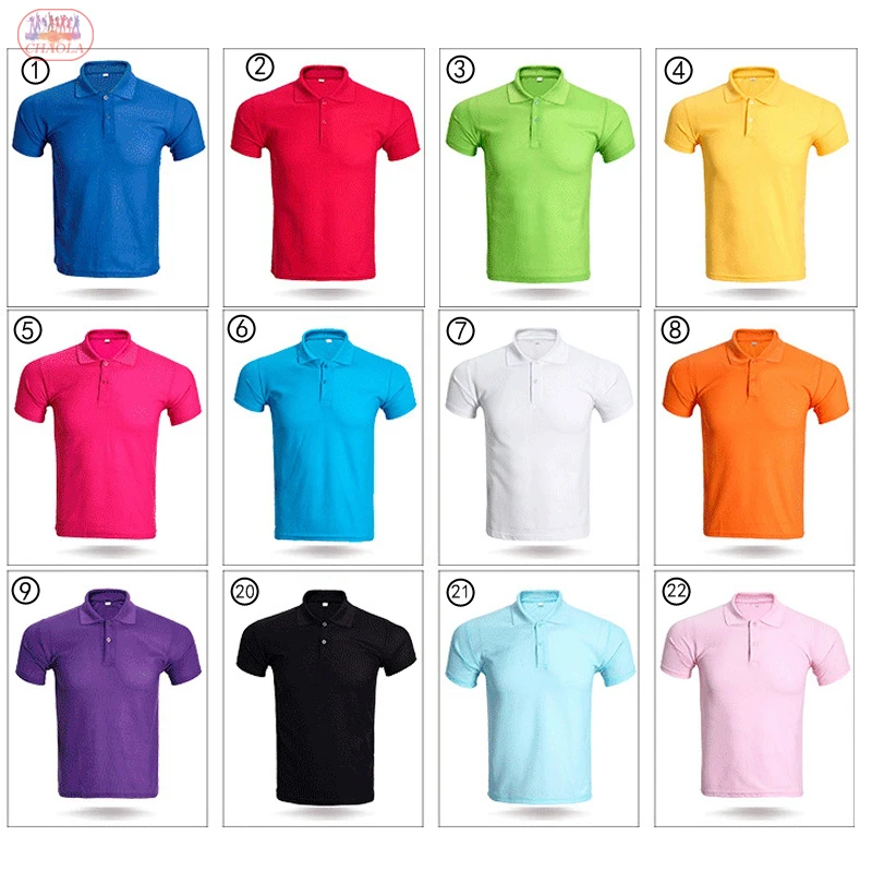 Chaola de publicidad para hombres y mujeres, camisas de color blanco surtido, al por mayor de fábrica|Polo| -