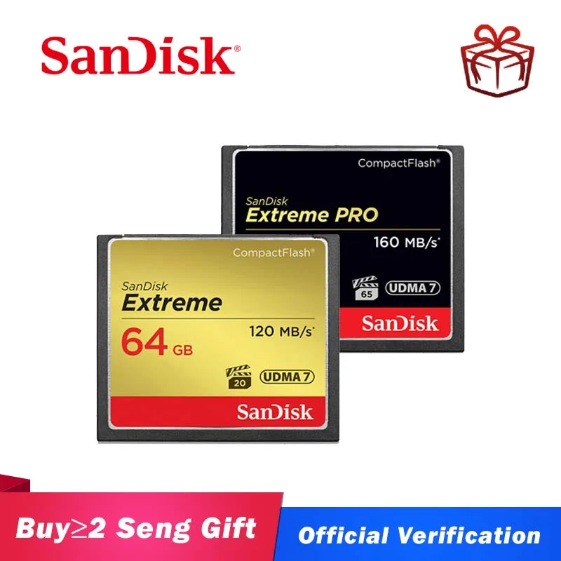 SanDisk Extreme PRO Compact Flash Card 16GB 32GB 64GB 128GB CF