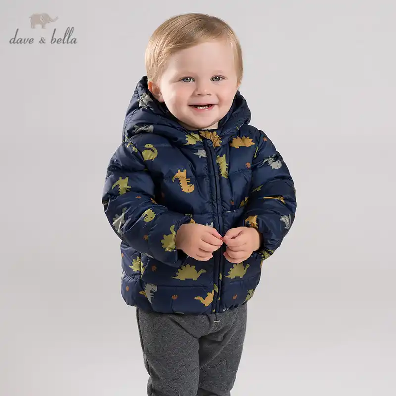 baby boy white winter coat