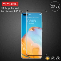 YIYONG 3D Rand Gebogenem Glas Für Huawei P40 Pro Plus + Gehärtetem Glas Screen Protector Für Huawei Mate 40 30 pro 20 P30 Pro Glas