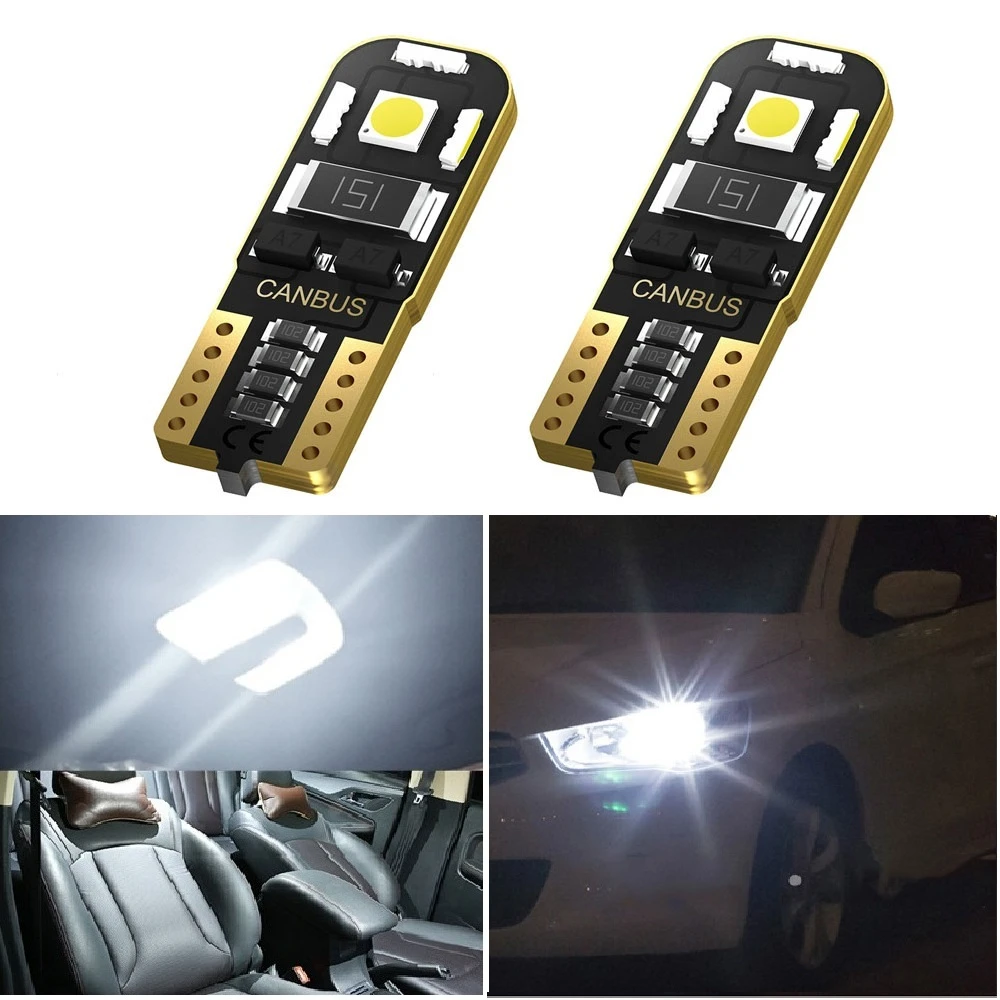 2pcs W5W LED T10 Canbus 2825 LED Car Parking Light Bulb For Mercedes
